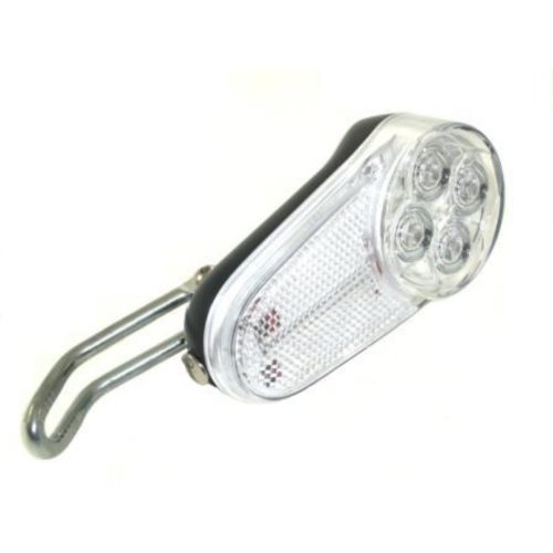 Фара перед. на вилку JY-371 4 LED, режимы постоянный/ мигающий , батарейки АААх3 в комплекте