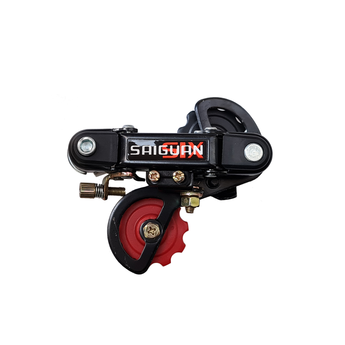 Переключатель задний HG-02A недискретный короткая лапка, мкость 28T, крепление на петух, сталь,черны