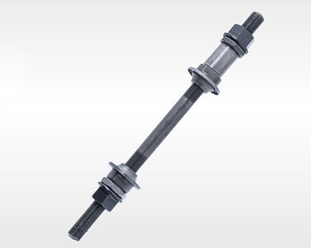 Ось задней втулки (ГАЙКА) черная с конусами с пыльниками