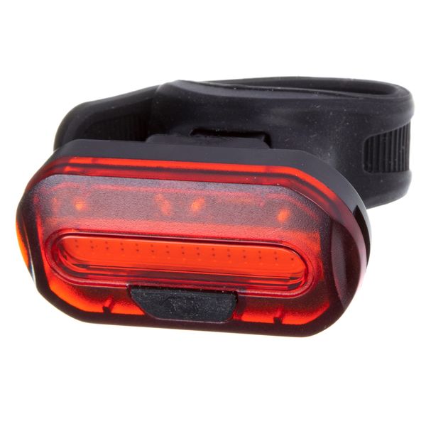 Фонарь велосипедный STG,JY6068T, задний,  резин. Хомут. Бат (2 CR2032) черный