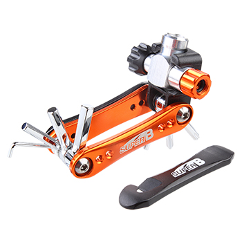 SUPER B TB-FD60 Набор инструментов складной 10 в 1 шестигранники 2/2,5/3/4/5/6/8мм, Torx 25, отвертк