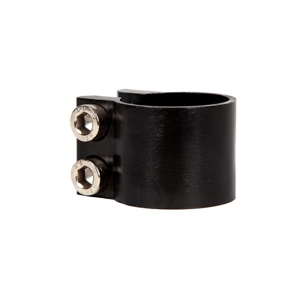 Зажим 28.6 мм для рулей самокатов, с болтами, черный