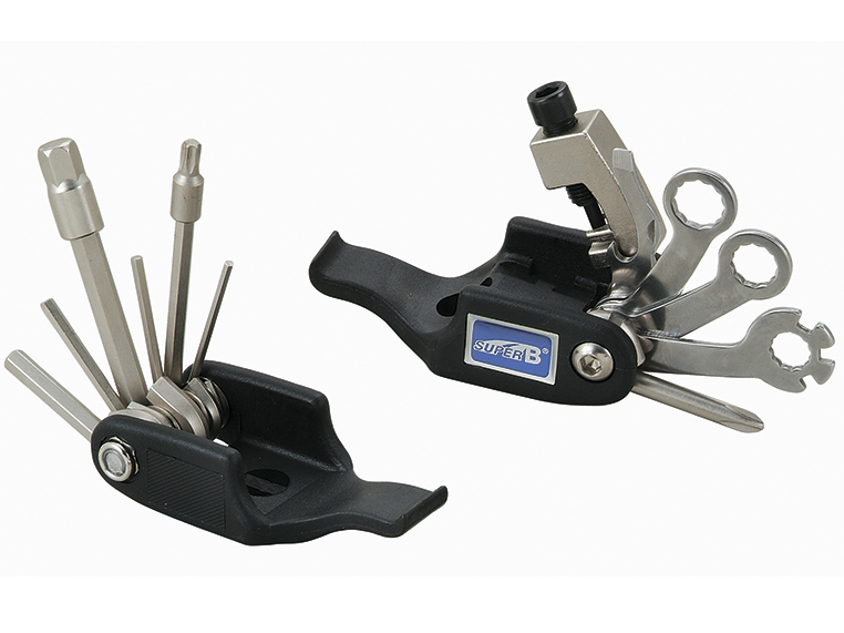 SUPER B 9820 Набор инструментов складной 19 в 1 накидные ключи 8/9/10 мм, шестигранники 2/2,5/3/4/5/