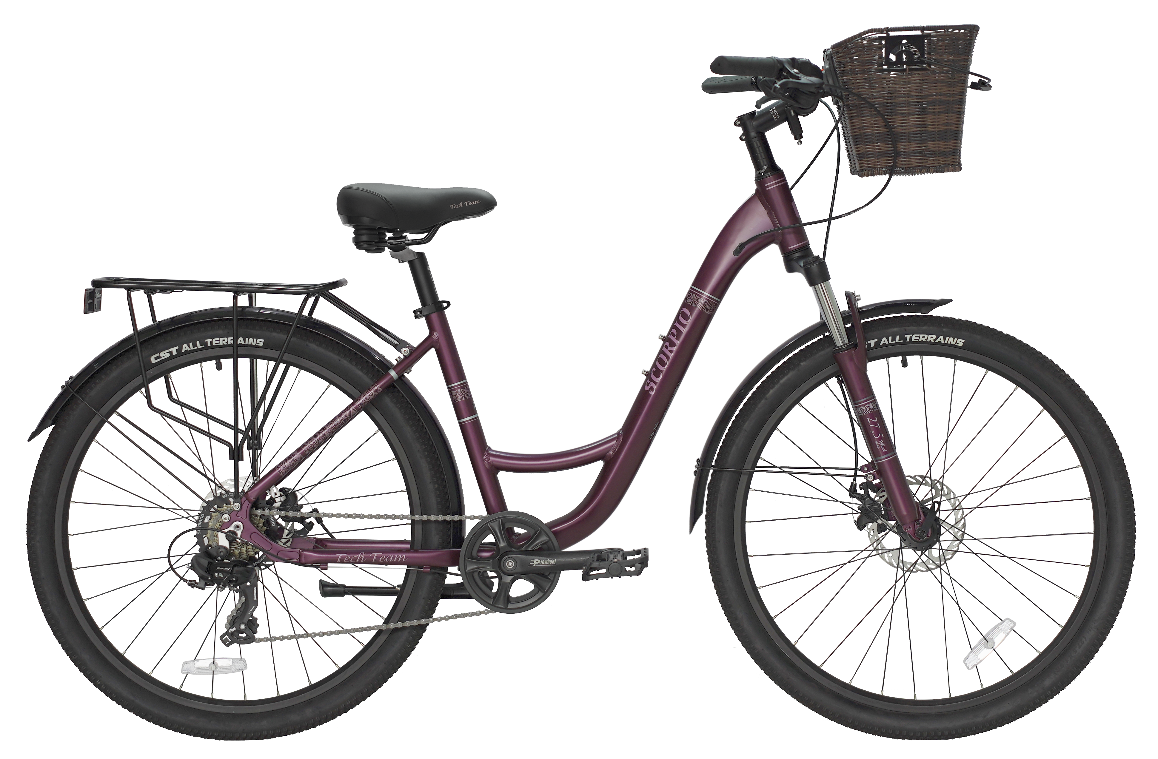 Scorpio 27,5"х17 вишневый  (Корзина черная) МАРКИРОВКА