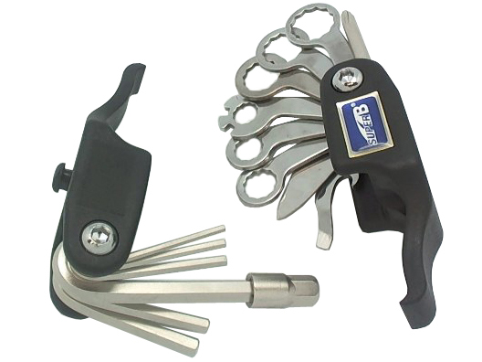 SUPER B 9800 Набор инструментов складной 21 в 1 накидные ключи 8/9/10/12/13/14, шестигр. 2/2,5/3/4/5