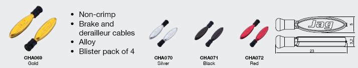 JAGWIRE Заглушка троса. Устанавливается без плоскогубцев (пальцами). Золотая 4шт