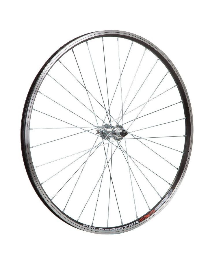 Колесо 26" перед, двустен.обод 32 отв., втулка SF-A08F сталь под V-brake, эксцентрик