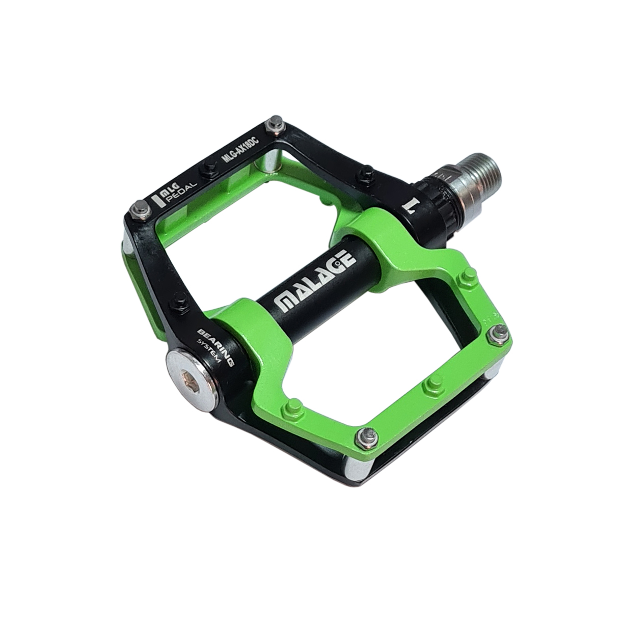 Педали mlg-AX18DC, чрный/салатовый
