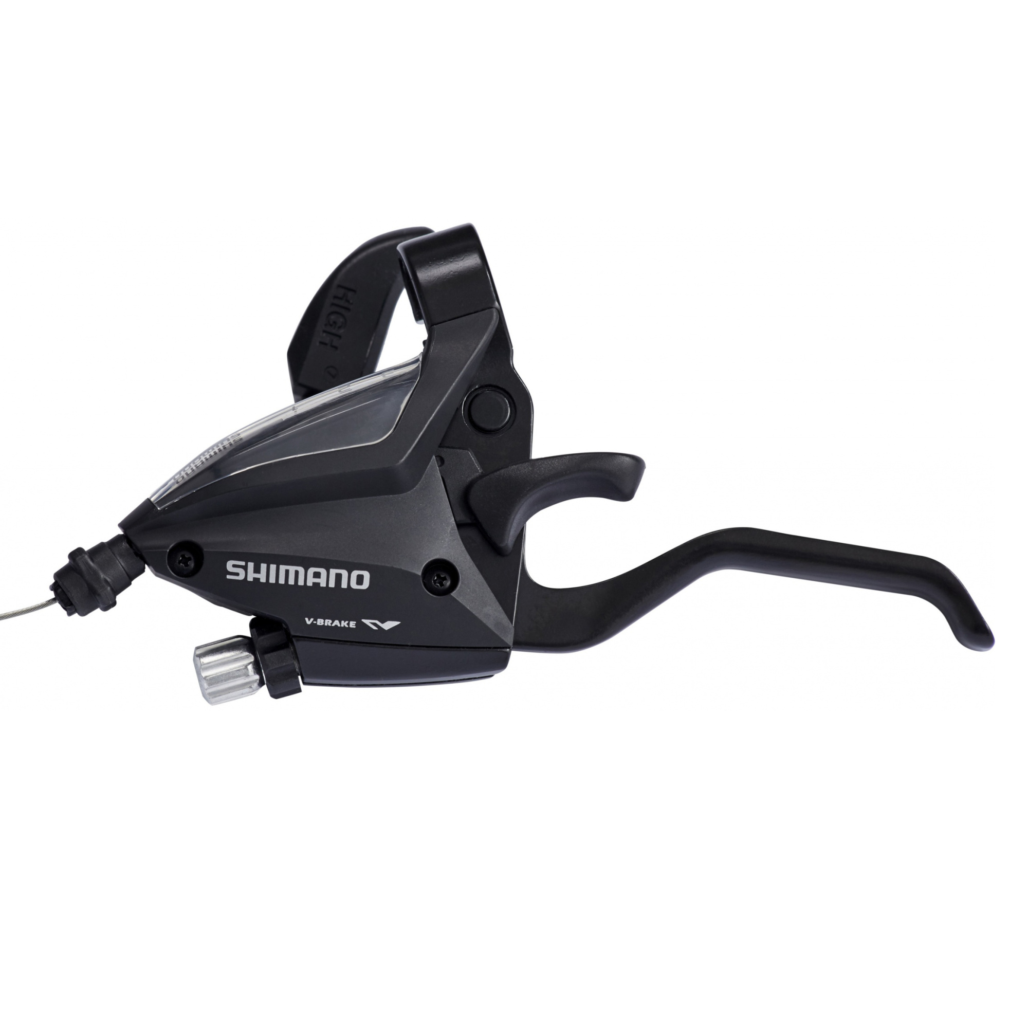 Шифтер/торм.ручка ST-EF500-L, лев. 3-ск. Трос 1800мм, EZ-FIRE PLUS, под 2 пальца, ал., под V-BRAKE, 