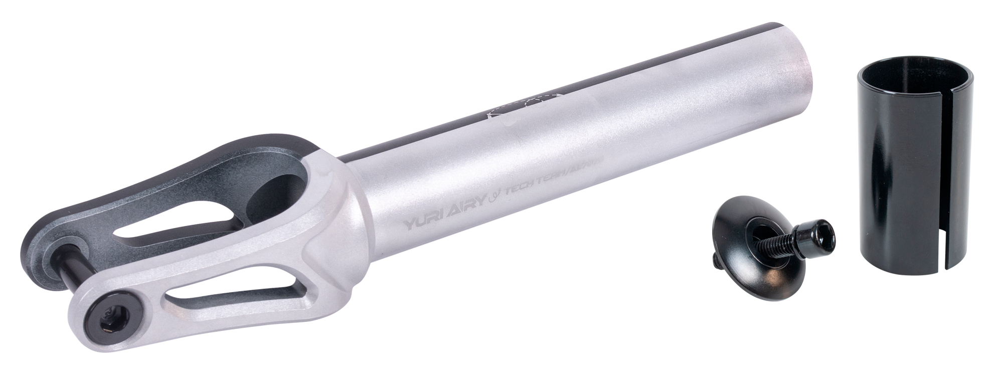 Вилка для X-Treme самоката, Yuri Airy, AL 7075 (SCS/HIC 24x110мм колеса) Black\Grey