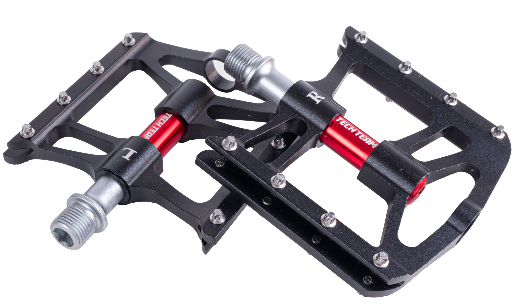 Педали алюм. фрез. со сьемными шипами, CrMo ось, 3 пром. подш., 9/16, 1/20 ALNC-1060 black