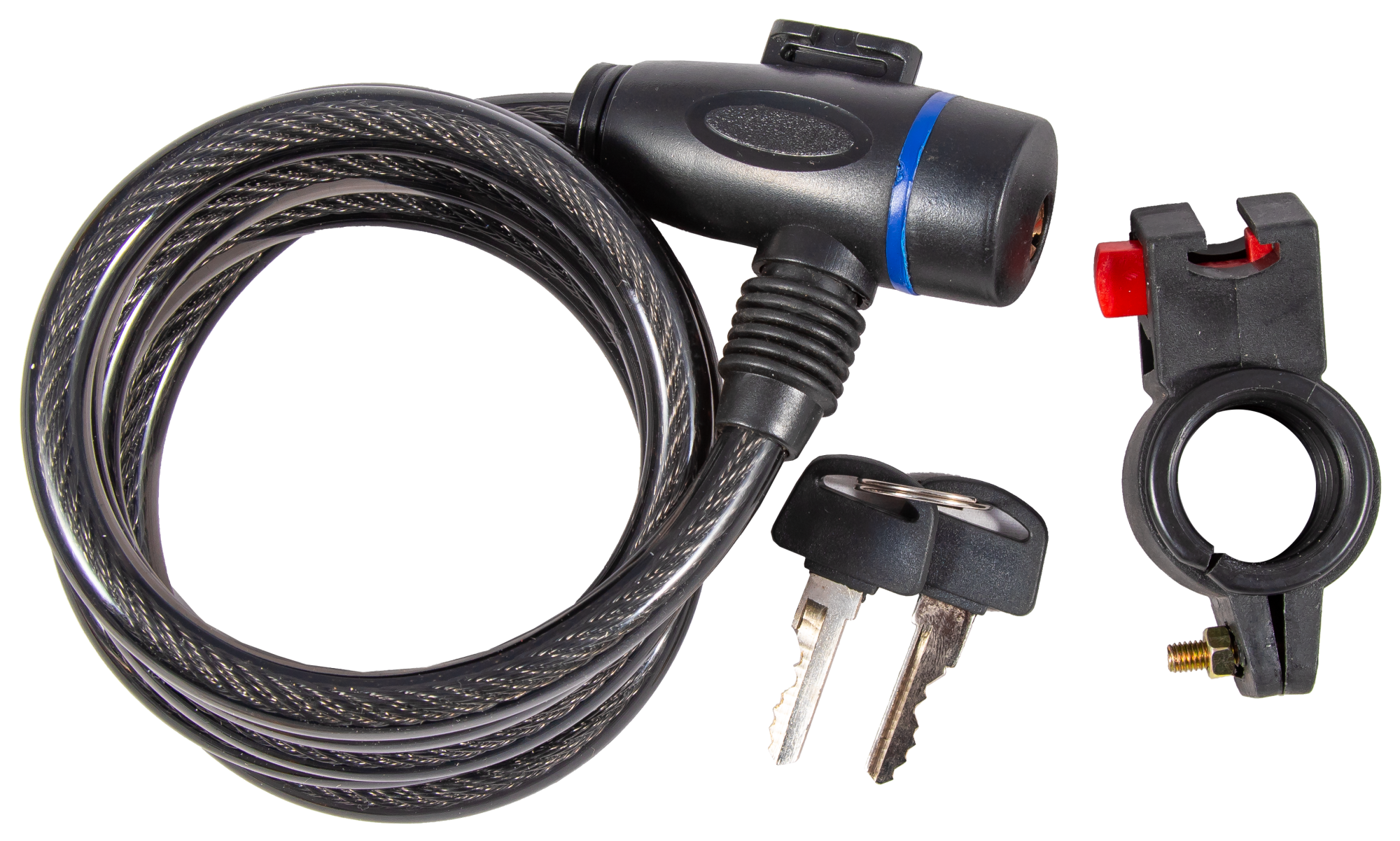 Замок велосипедный 10х1500 mm ключ GK 1/60 GK102.110