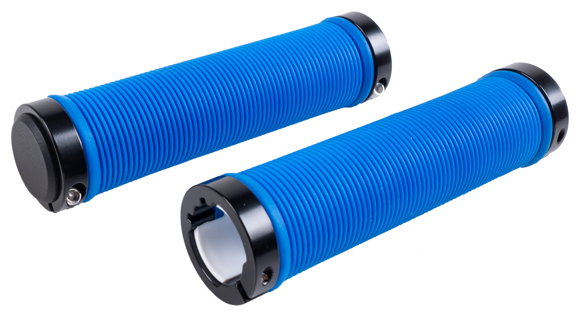 Грипсы круглые с двумя кольцами фиксаторами  TPE (2 цвета) 130мм  SZ-151A SZ-151A