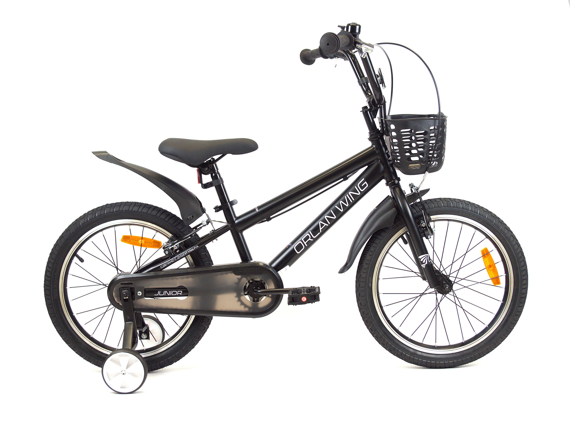Велосипед ORLAN WING 18" JUNIOR черный, сталь