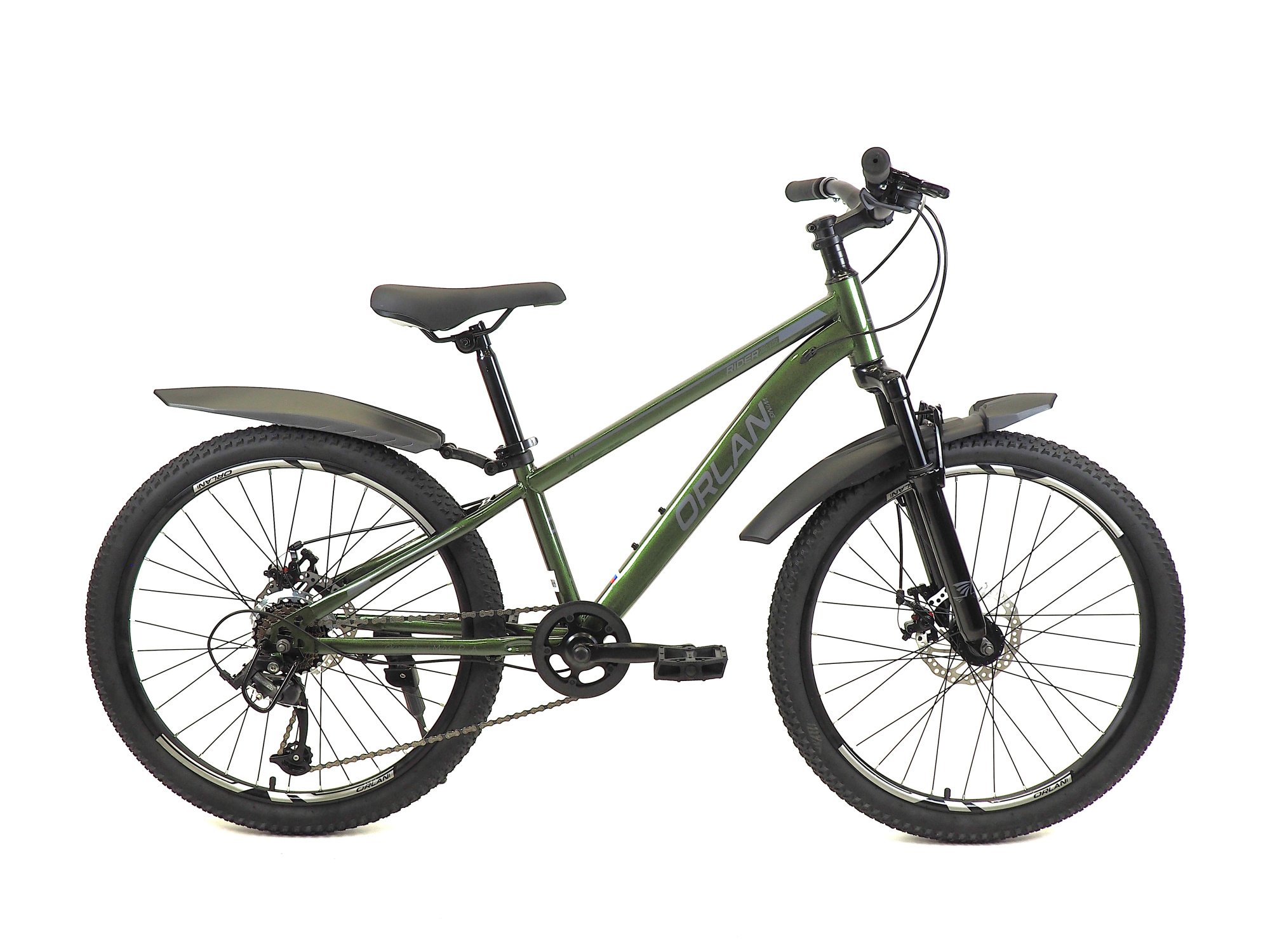 Велосипед ORLAN WING 24" RIDER 2.0 зеленый (серый), сталь, размер 12