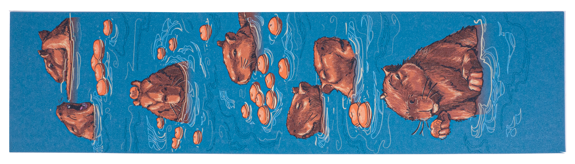 Шкурка для самоката Kapibara  blue 153х610 мм