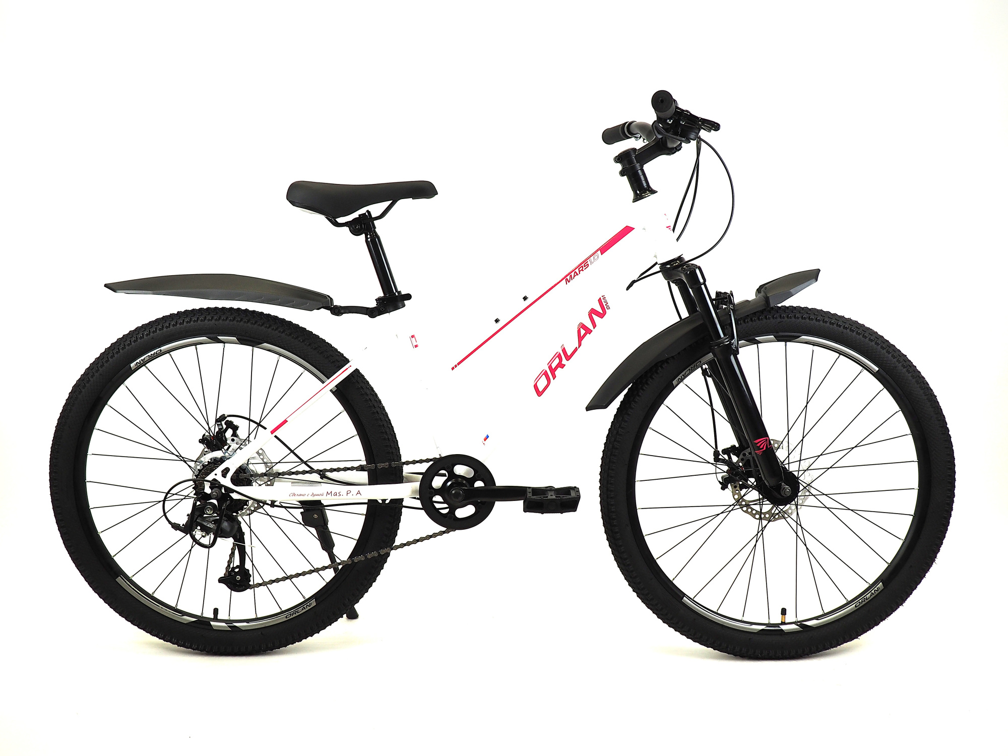 Велосипед ORLAN WING 26" MARS 1.0 белый (розовый), сталь, размер 14