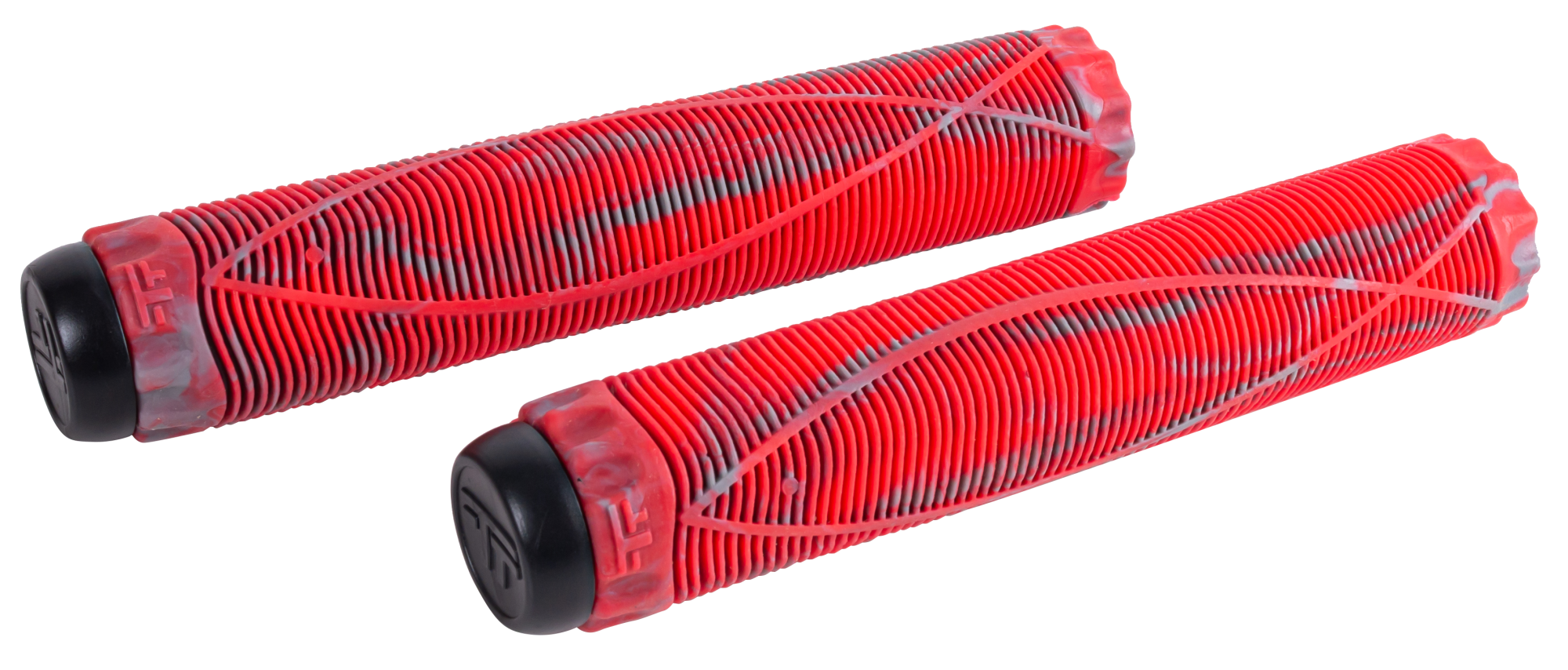 Н-р грипсы 2шт с барендами Fish, 170mm, Grey/Red, на трюковой самокат  1/100 294354