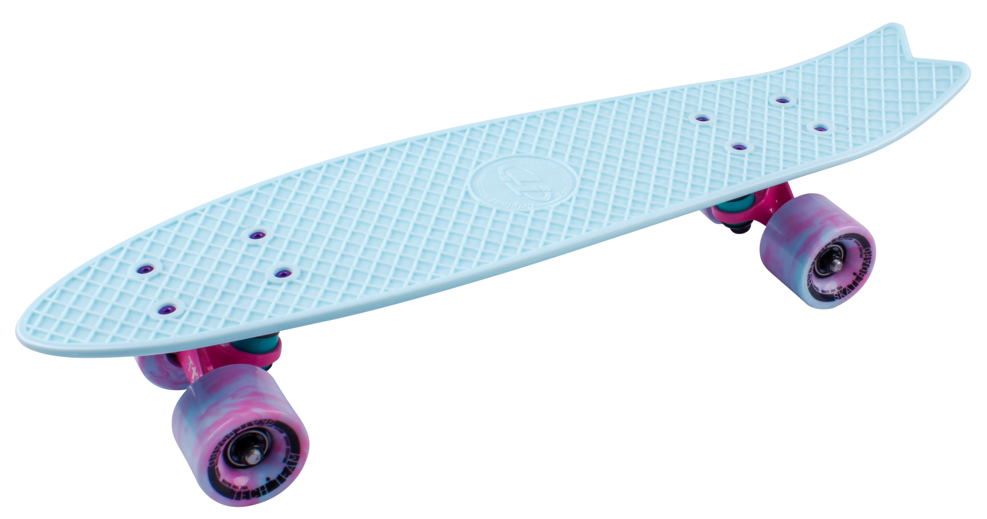 Скейтборд пластиковый Fishboard 23  sky blue 1/4 TLS-406