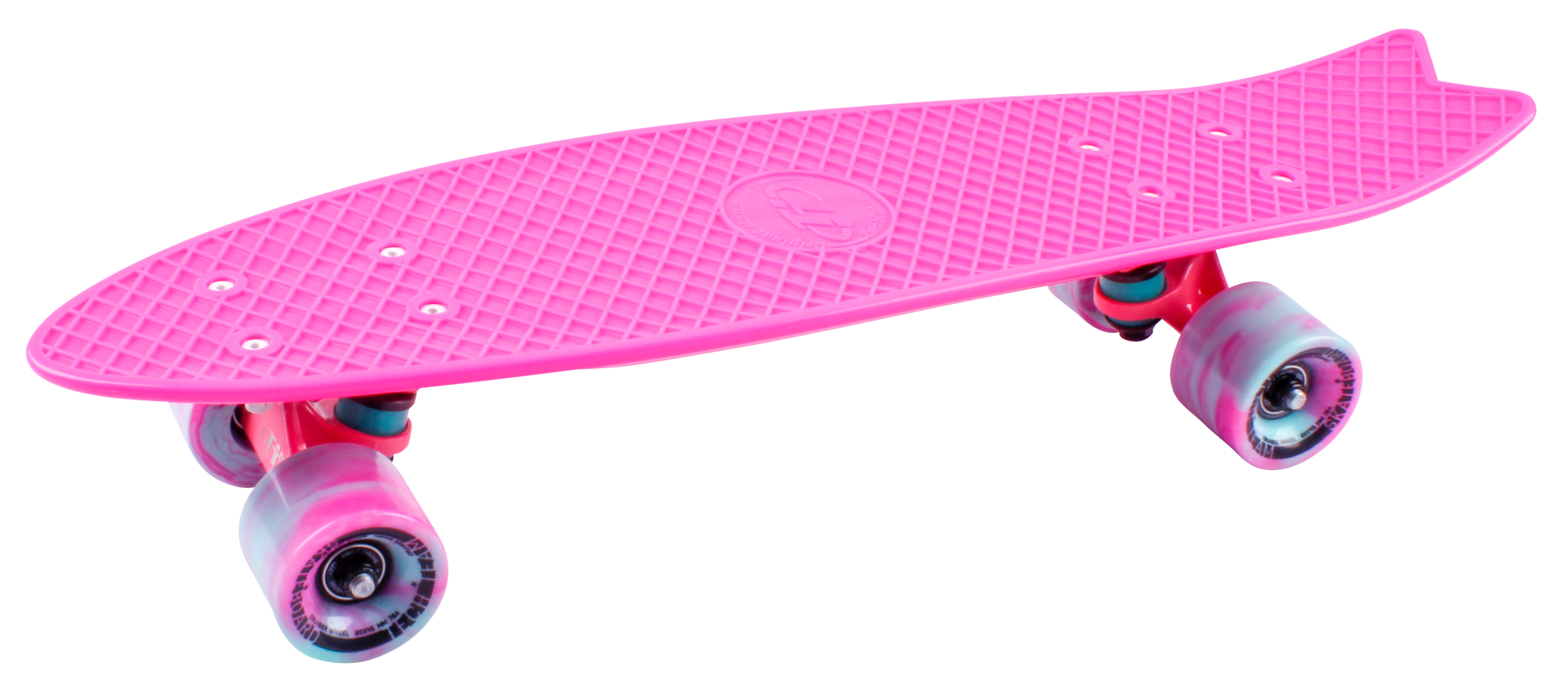 Скейтборд пластиковый Fishboard 23  pink 1/4 TLS-406