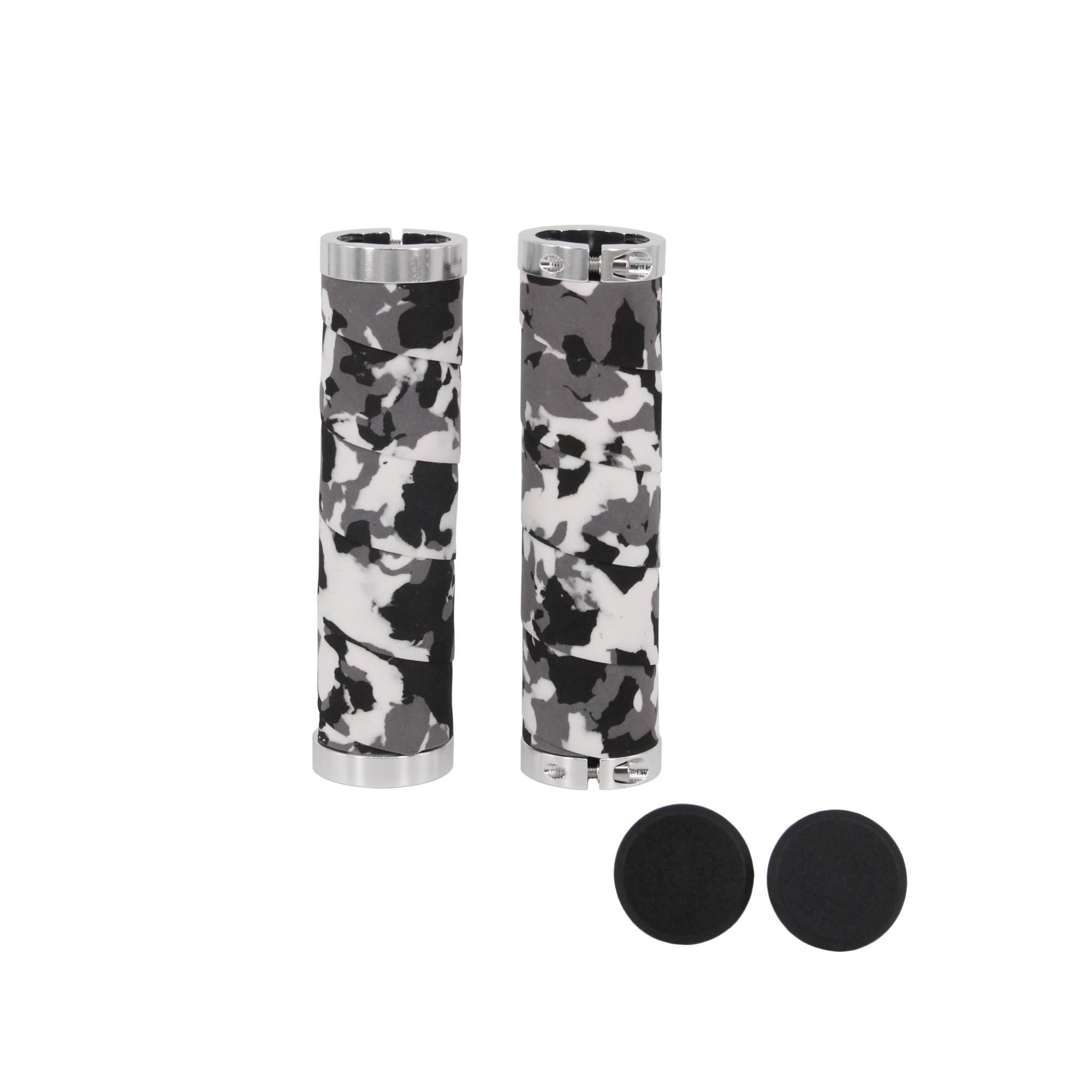 Грипсы, материал ЭВА, 130мм, 2 грипстопа, белый/серый/чрный