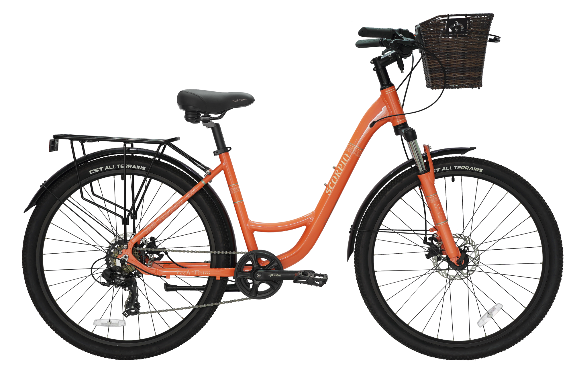 Scorpio 27,5"х17 персиковый (Корзина белая (светло-коричневая) МАРКИРОВКА