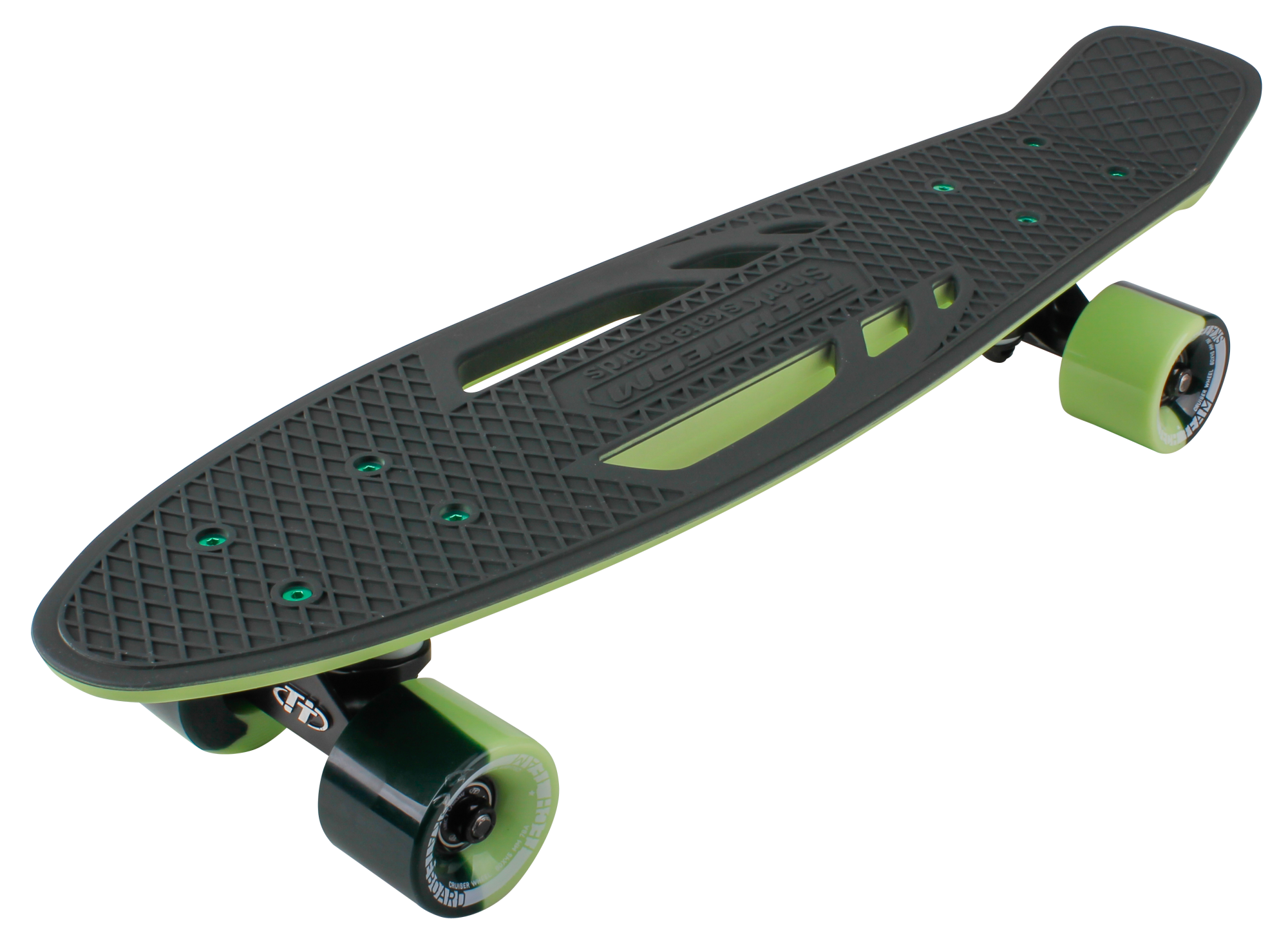 Скейтборд пластиковый Shark 22 dark green 1/4 TSL-405M