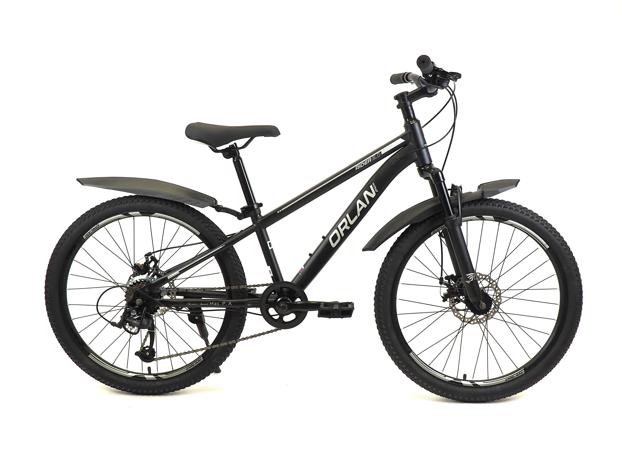 Велосипед ORLAN WING 24" RIDER 2.0 черный, сталь, размер 12