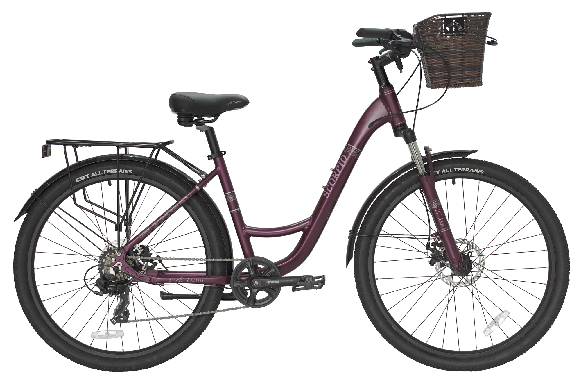 Scorpio 27,5"х17 вишневый  (Корзина черная) МАРКИРОВКА