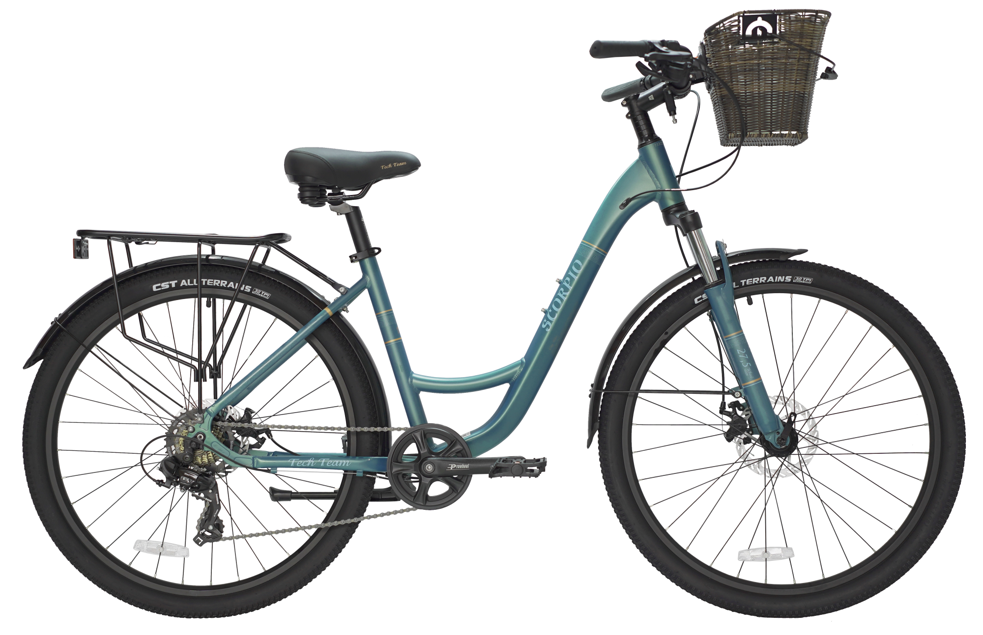 Scorpio 27,5"х17 бирюзовый (Корзина серая (светло-серая) МАРКИРОВКА