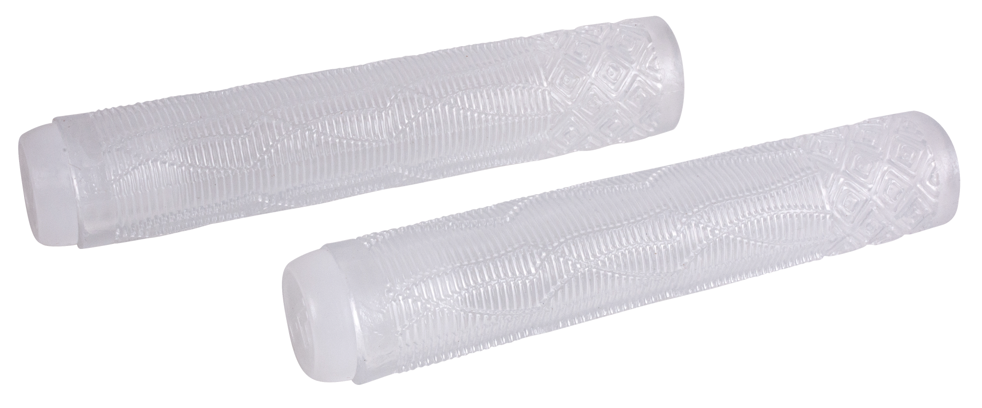 Н-р грипсы 2шт с барендами Drop,160mm, transparent на трюковой самокат 294354